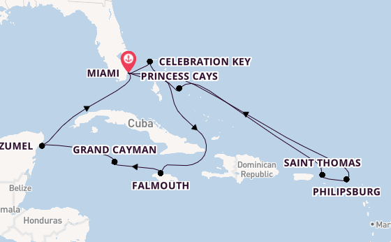 Caribbean from Miami, Florida with the Regal Princess