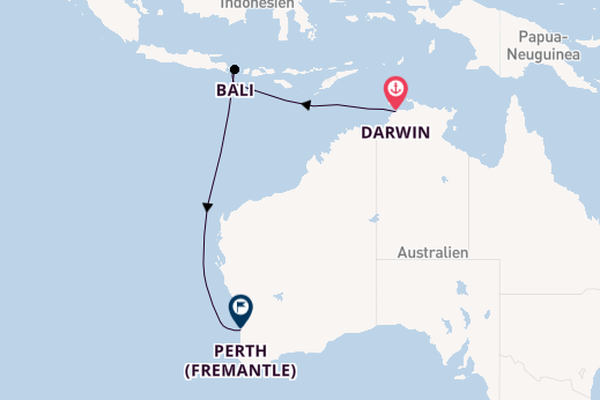 Australien ab Darwin, Australien auf der Silver Nova