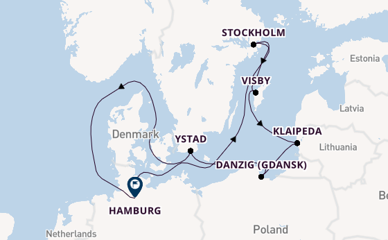 Europe from Kiel, Germany with the HANSEATIC nature