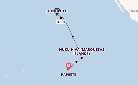 French Polynesia from Papeete, Tahiti, French Polynesia with the Silver Whisper