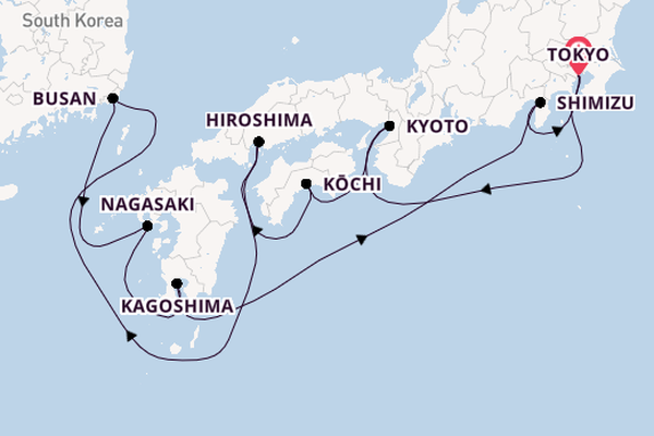 Japan from Tokyo, Japan with the Celebrity Millennium