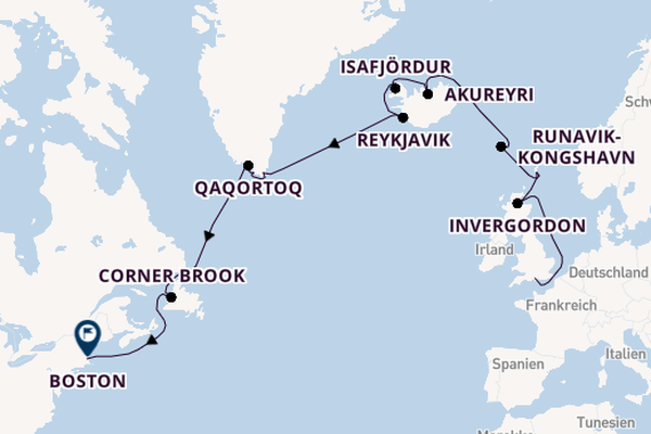 Transatlantik ab Southampton, Großbritannien auf der Caribbean Princess