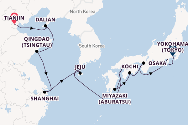Japan from Tianjin, China with the Viking Yi Dun