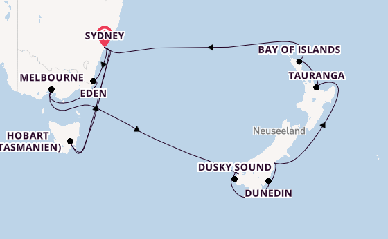Australien und Neuseeland ab Sydney auf der Norwegian Spirit