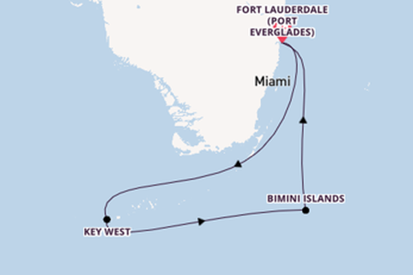 Caribbean from Fort Lauderdale (Port Everglades), Florida, USA with the Celebrity Reflection