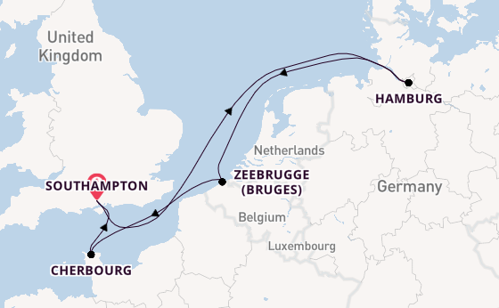 British Isles from Southampton, England with the Iona