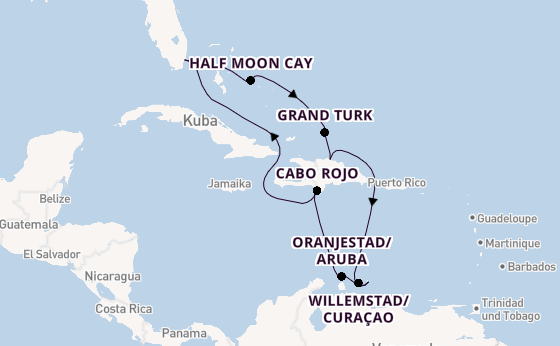 Karibik ab Miami auf der Zuiderdam