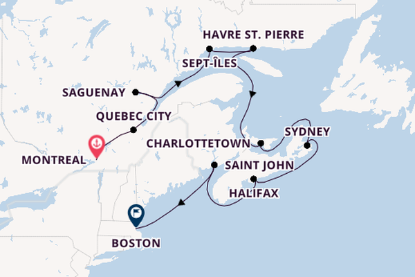 New England from Montreal, Canada with the Seven Seas Splendor