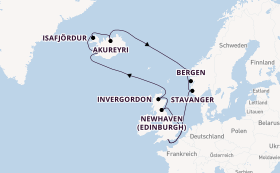 Vereinigtes Königreich ab Southampton, Großbritannien auf der Norwegian Star