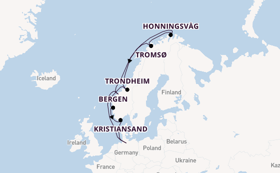 Noorwegen vanaf Hamburg, Duitsland met de MSC Preziosa