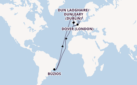 Transatlantic from Tilbury (London), England, United Kingdom with the Viking Vela