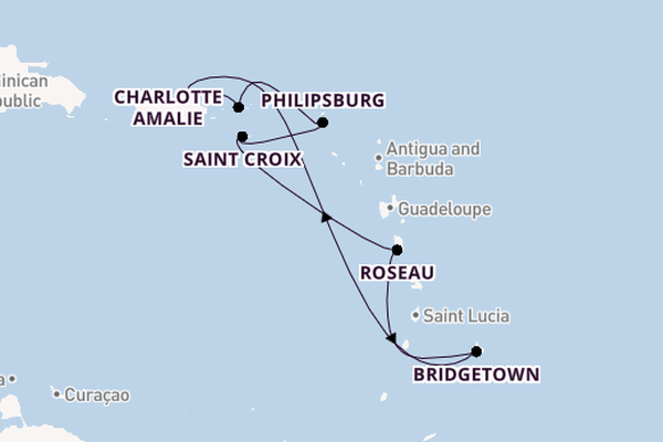 Caribbean from San Juan, Puerto Rico with the Jewel of the Seas