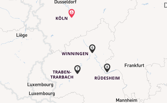 Rhein ab Köln, Deutschland auf der MS VistaSky
