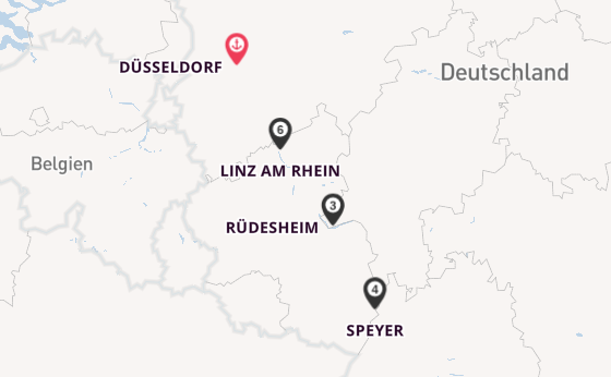 Rhein ab Düsseldorf, Deutschland auf der VIVA ONE