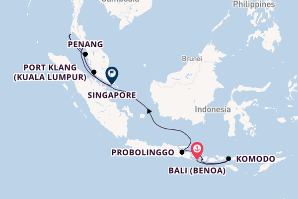 Southeast Asia from Bali (Benoa), Indonesia with the Seven Seas Explorer