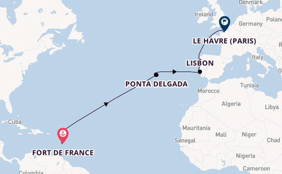 Caribbean from Fort de France, Martinique with the MSC Meraviglia