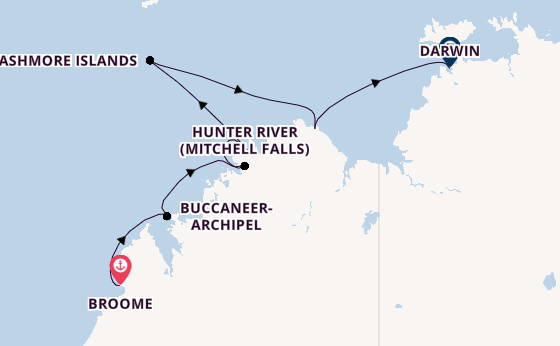 Australien ab Broome, Australien auf der Silver Cloud