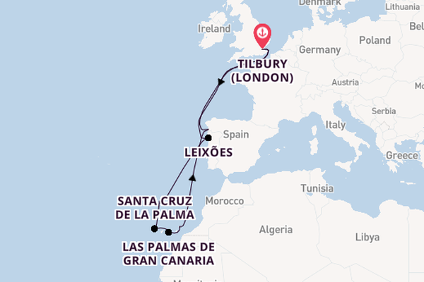 Expedition with Ambassador Cruise Line from Tilbury (London)