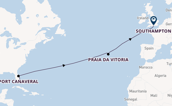 Transatlantic from Fort Lauderdale (Port Everglades), Florida with the Queen Anne
