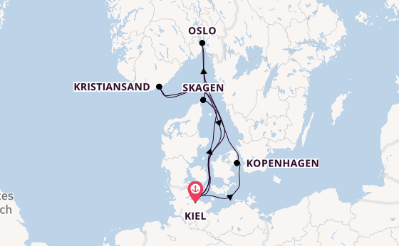 Norwegen ab Kiel, Deutschland auf AIDAbella