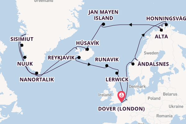 Arctic from London (Dover) with the Nieuw Statendam