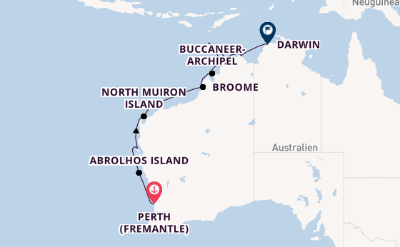Australien ab Perth (Fremantle), Australien auf der Silver Cloud