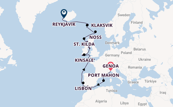British Isles from Genoa, Italy with the Seabourn Pursuit