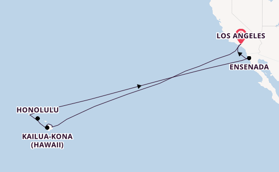 Hawaii from Australia with the Emerald Princess