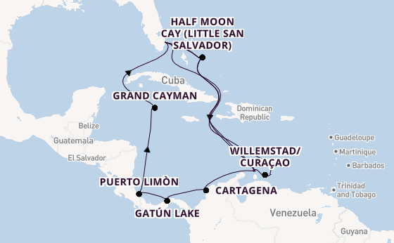 Caribbean from Fort Lauderdale (Port Everglades), Florida, USA with the Nieuw Amsterdam