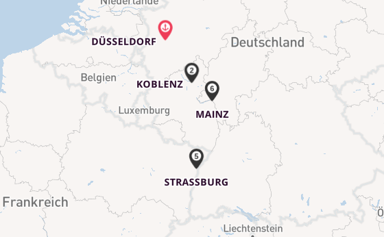 Rhein ab Düsseldorf, Deutschland auf der VIVA ONE