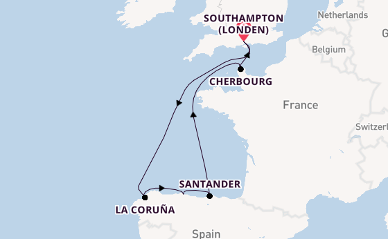 Engeland vanaf Southampton (Londen), Engeland met de Queen Elizabeth