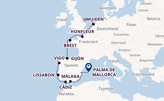 Westliches Mittelmeer ab Hamburg auf der VASCO DA GAMA
