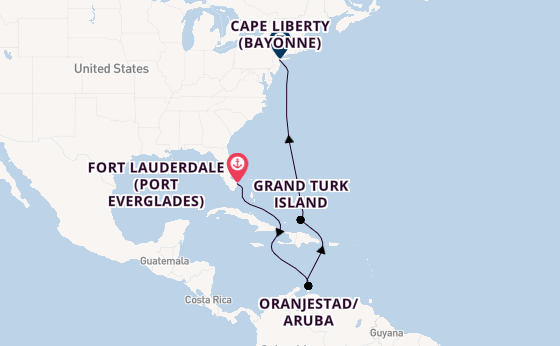 Caribbean from Fort Lauderdale (Port Everglades), Florida, USA with the Celebrity Silhouette