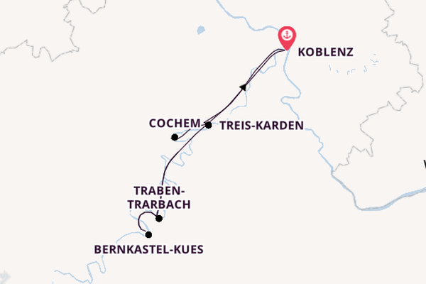 Mosel ab Koblenz, Deutschland auf der VIVA MOMENTS
