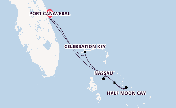 Caribbean vanaf Port Canaveral, Verenigde Staten met de Carnival Glory