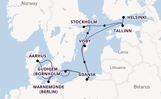 Baltic Sea from Copenhagen, Denmark with the Regal Princess