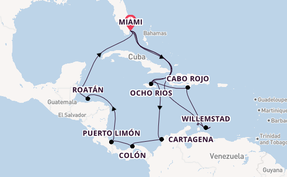 Caribbean from Miami, Florida with the MSC Poesia