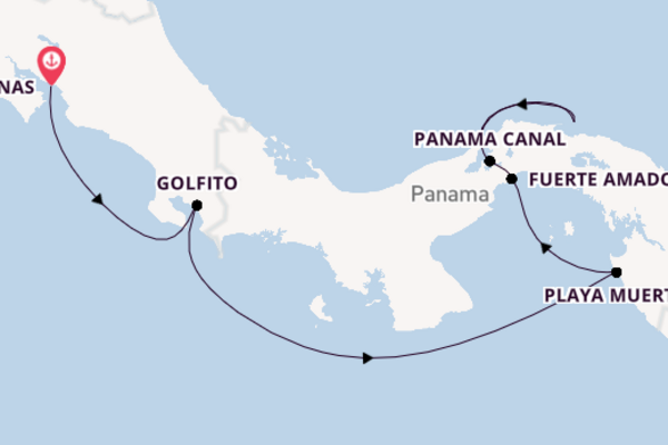 Central America from Puntarenas, Costa Rica with the Le Dumont-D'Urville