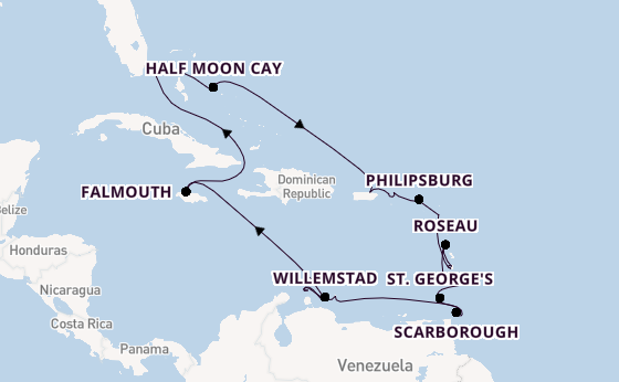Caribbean vanaf Miami, Verenigde Staten met de Zuiderdam