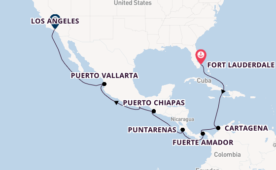 Midden-Amerika vanaf Fort Lauderdale, Verenigde Staten met de Coral Princess