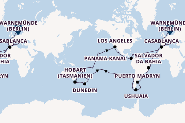 Weltreise ab Genua, Italien auf der MSC Magnifica