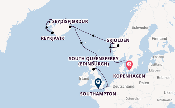 Arktis ab Kopenhagen, Dänemark auf der Regal Princess