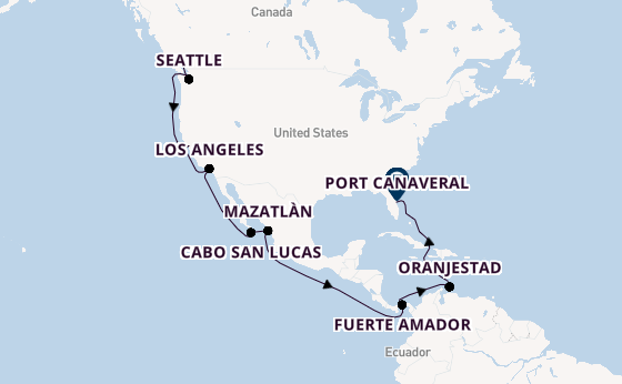 West Coast USA from Vancouver, British Columbia with the Star Princess