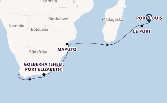 Südliches Afrika ab Kapstadt, Südafrika auf AIDAblu