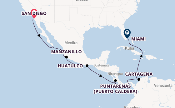 Mexikanische Riviera ab San Diego, USA auf der Zaandam