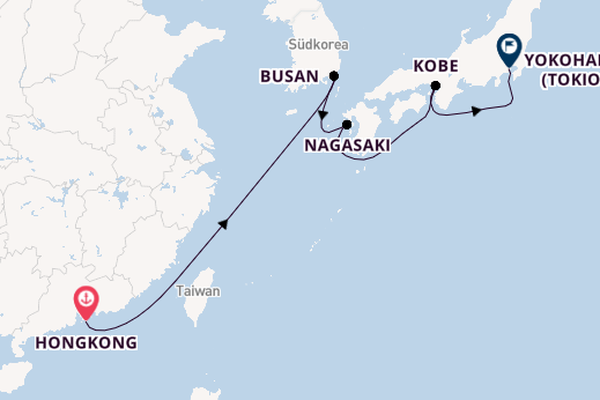 Ostasien ab Hongkong, China auf der Spectrum of the Seas
