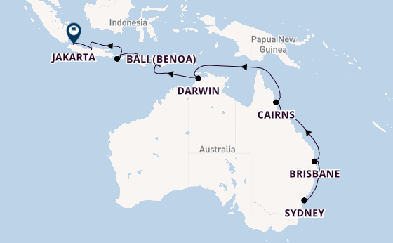Australië vanaf Sydney, Australië met de VASCO DA GAMA