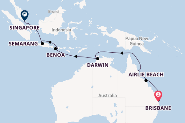 Australia from Brisbane, Australia with the Silver Dawn