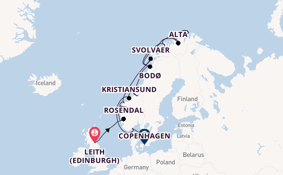 Norway from Leith (Edinburgh), Scotland with the Azamara Quest