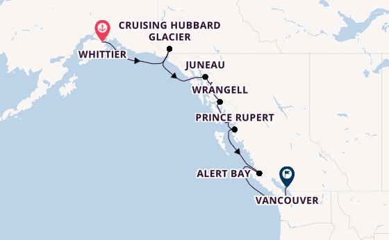 Alaska & West Canada from Whittier, Alaska with the Seabourn Encore